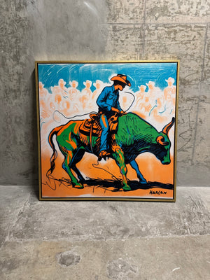 Rodeo #16 | One-off Archival Artwork With Acrylic Paint (38" x 38")