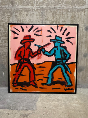 The Duel | One-off Giclée Artwork With Acrylic Paint (38" x 38")