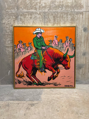 The Old Rodeo | One-off Archival Artwork With Acrylic Paint (38" x 38")
