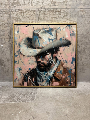 Cowboy Drip Art | Acrylic Painting (38" x 38")
